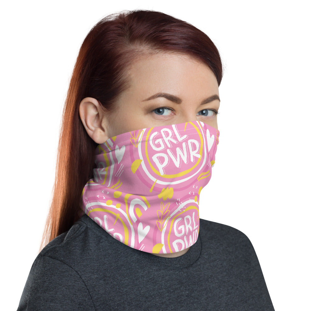 Our Girl Power neck gaiter is a versatile accessory that can be used as a face covering, headband, bandana, wristband, and neck warmer. The CDC suggests wearing face cloth coverings in public settings where other social distancing measures are difficult to maintain.  